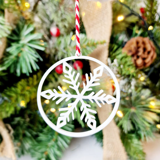 Laser Cut Snowflakes Tree Decorations (pack of 6 mixed designs)