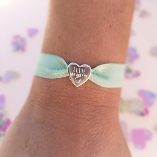 You Make Me Smile Personalised Stretch Bracelet