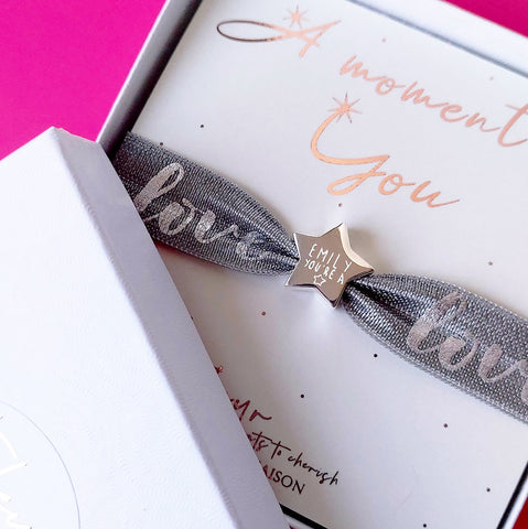 Maid of Honour' Personalised, Stretch Bracelet