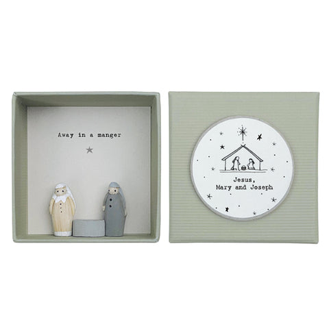 Boxed Message Card - Away in a manger