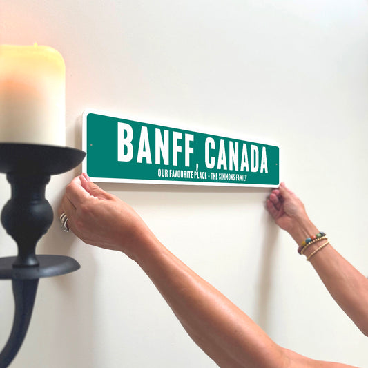 Personalised Holiday Street Sign Gift — Custom Destination Sign | Unique Travel or Holiday Present
