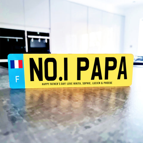 Personalised 'Dad/Grandad' Standing Acrylic Number Plate Gift