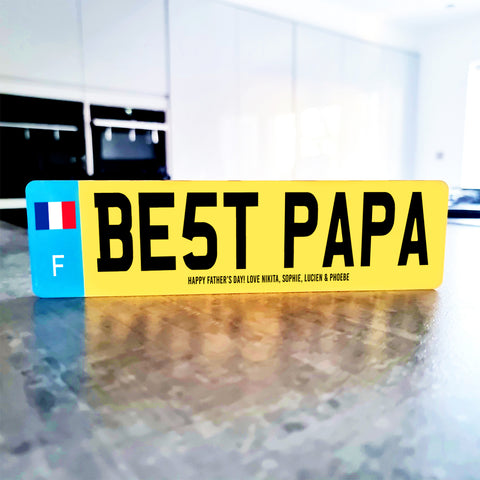 Personalised 'Dad/Grandad' Standing Acrylic Number Plate Gift