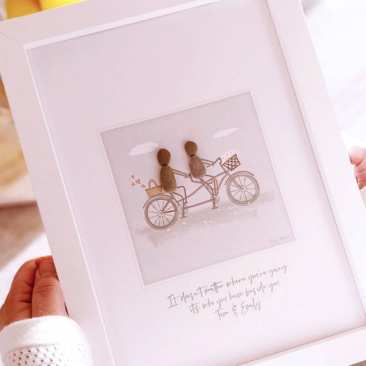 Beside You Personalised Pebble Picture Gift