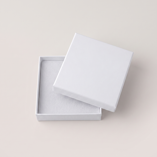 Small white Daisy Maison gift box, open
