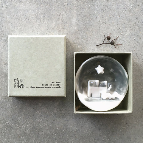 Porcelain Half Bauble Scene - Distance means so little