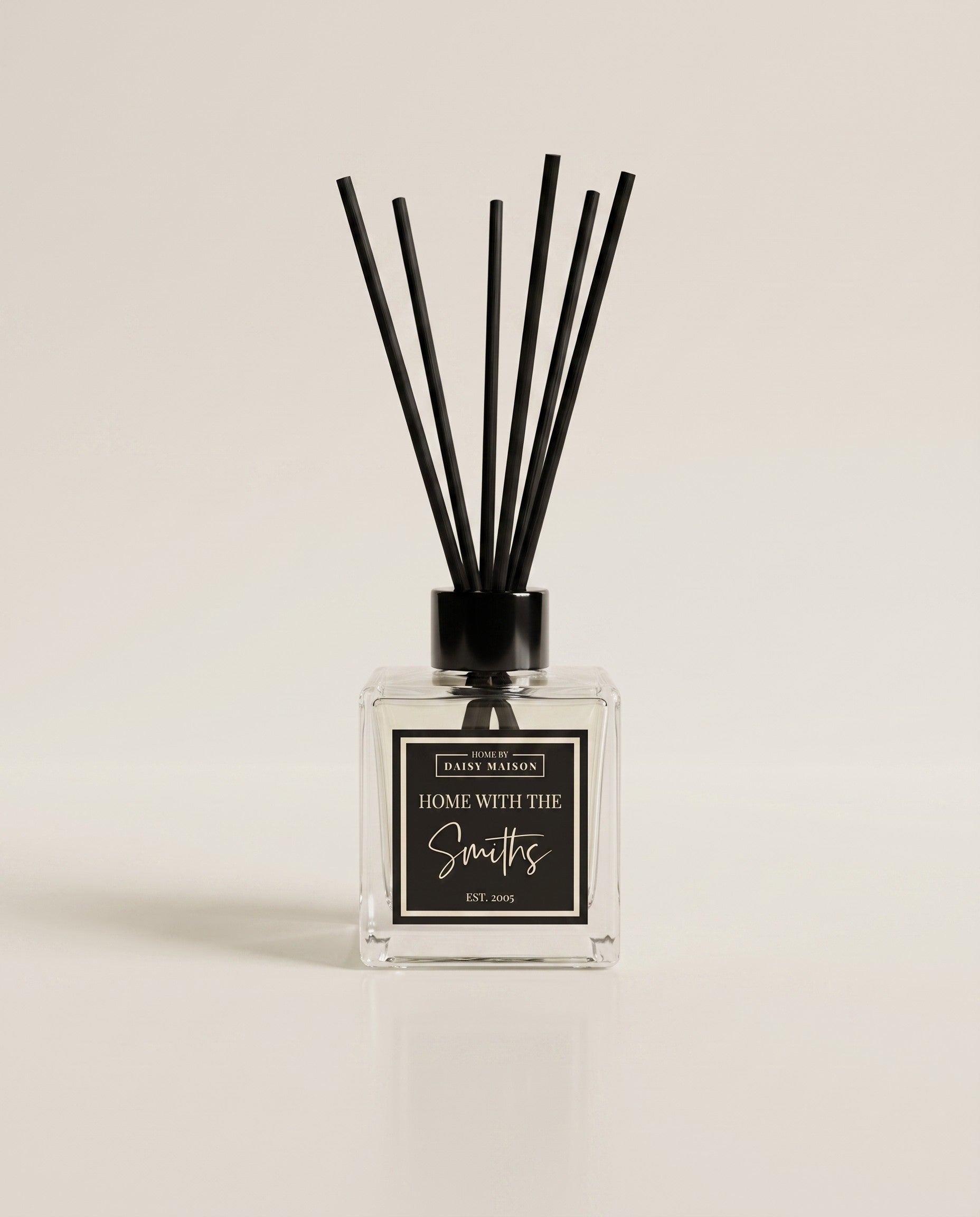 Personalised Family reed diffuser, Home With The Smiths, 150ml