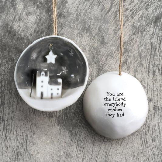 Porcelain Half Bauble Scene - You are the friend