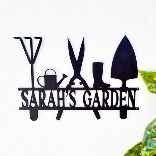 Personalised Laser Cut Acrylic 'Garden' Sign Gift