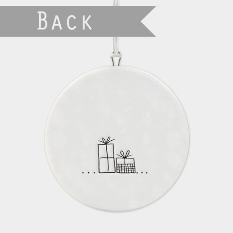 Porcelain Christmas Bauble - Glad tidings we bring