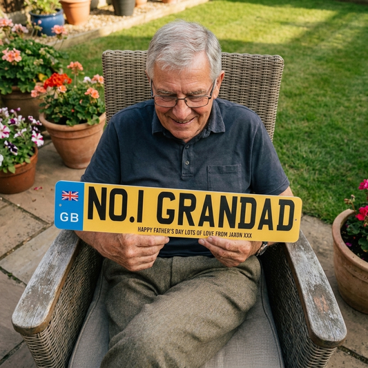 Personalised Number Plate Sign Gift