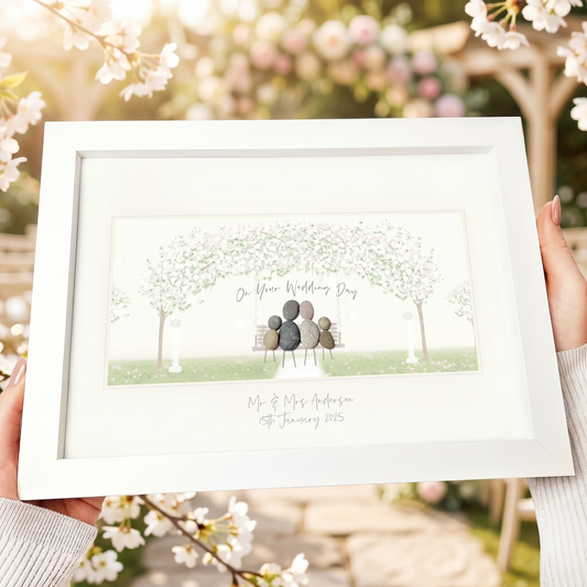 On Your Wedding Day (Family) Personalised Pebble Picture Gift