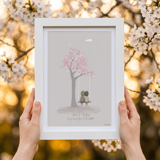 Always & Forever Personalised Pebble Picture Gift