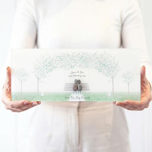 Personalised 'Wedding Flower Arch' Pebblescape Gift