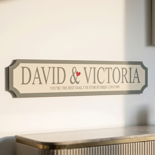 Personalised 'My Valentine' Street Sign Gift