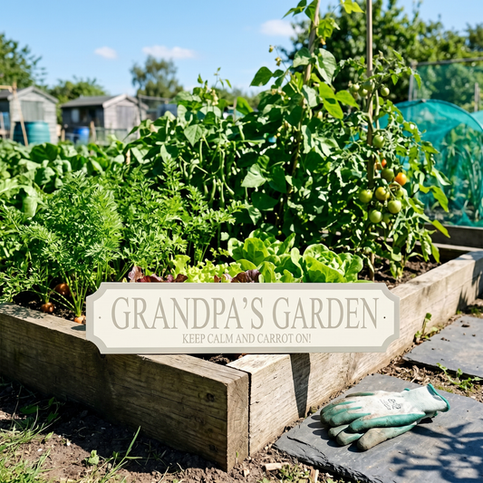 "Grandparent Garden" Personalised Street Sign Gift