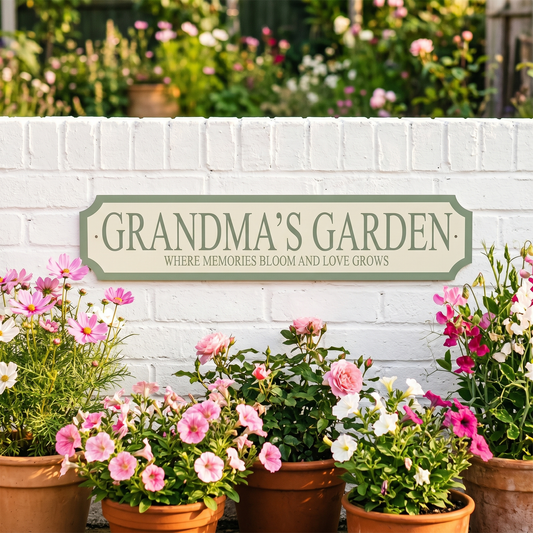 "Grandparent Garden" Personalised Street Sign Gift