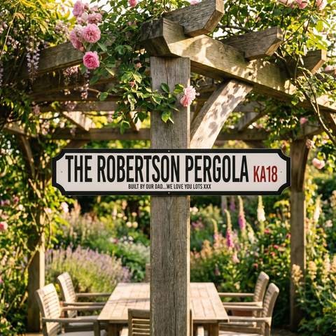 Personalised Dad 'Bar & Grill' Street Sign Gift