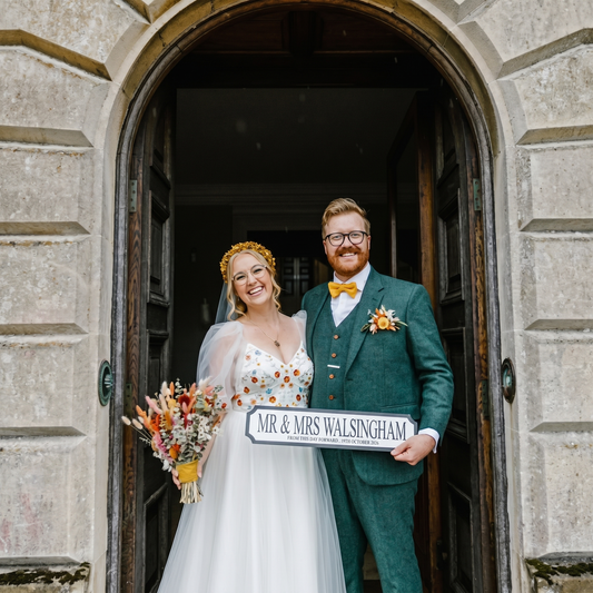 "Mr & Mrs" Personalised Street Sign Gift