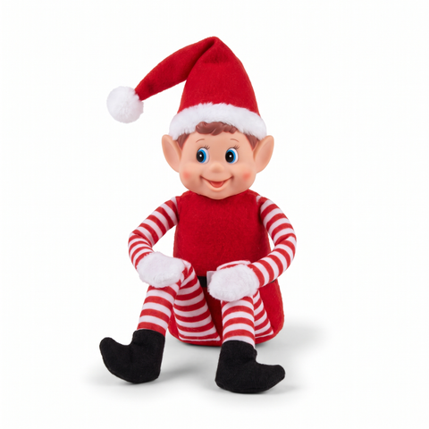 Daisy Maison Plush Elf Friend, 12 inch soft-bodied Christmas elf toy