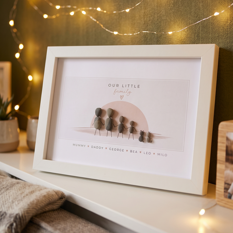 Personalised Family Pebble Picture Gift — "Together" | Unique Mother's Day, Christmas, Birthday Gift