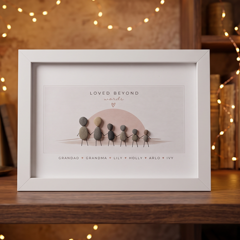 Personalised Family Pebble Picture Gift — "Together" | Unique Mother's Day, Christmas, Birthday Gift