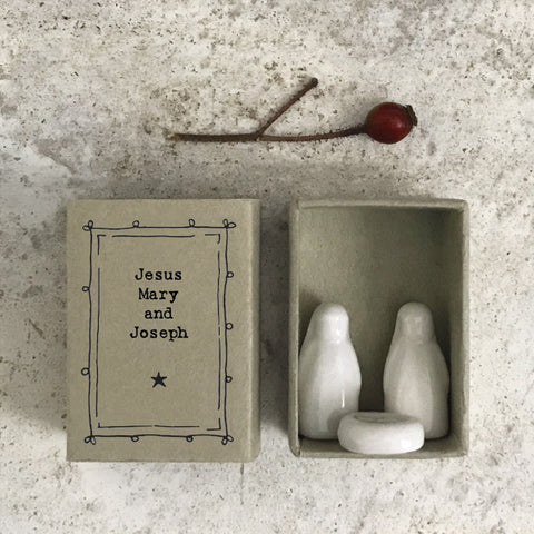 Porcelain Matchbox Message - Jesus Mary and Joseph