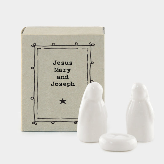 Porcelain Matchbox Message - Jesus Mary and Joseph