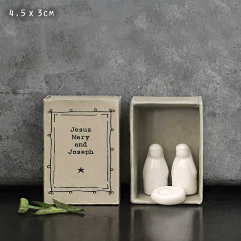 Porcelain Matchbox Message - Jesus Mary and Joseph