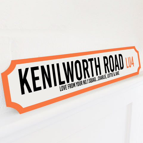 Personalised Football Stadium Street Sign Gift