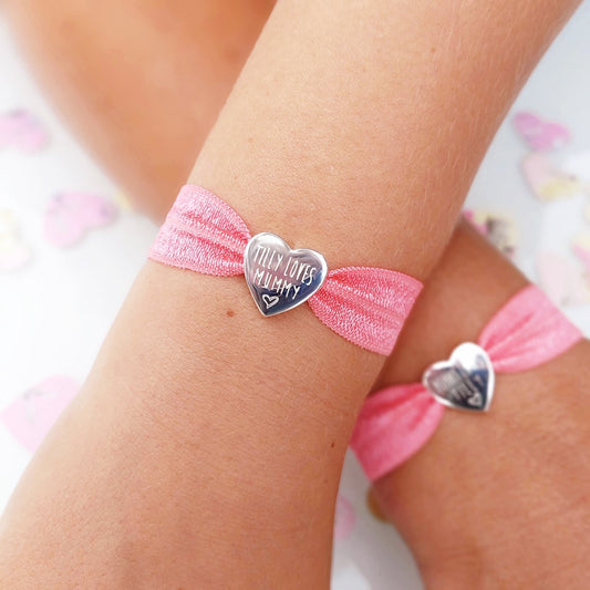 Mummy & Me Personalised Stretch Bracelets (Duo)