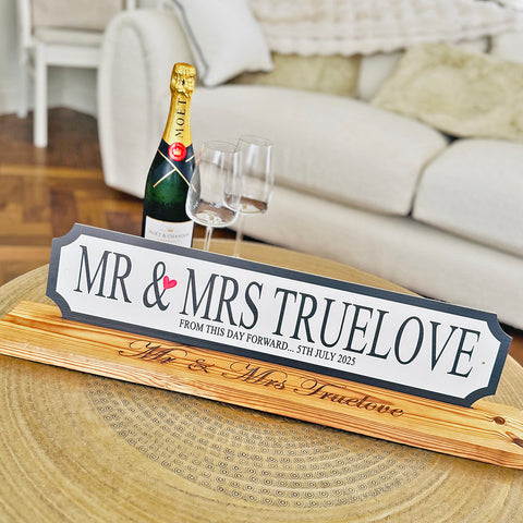 "Mr & Mrs" Personalised Street Sign Gift