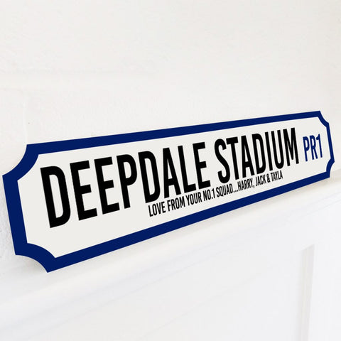 Personalised Football Stadium Street Sign Gift