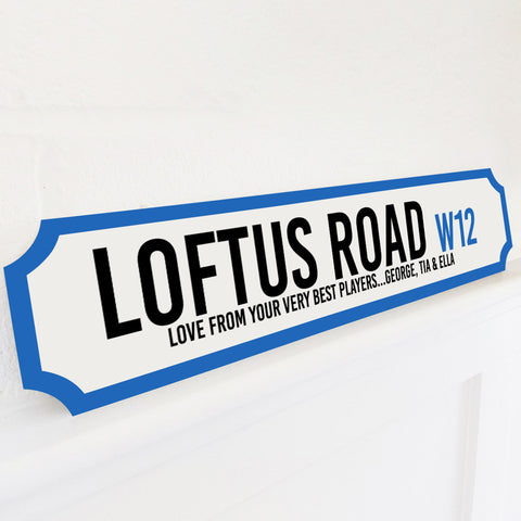 Personalised Football Stadium Street Sign Gift