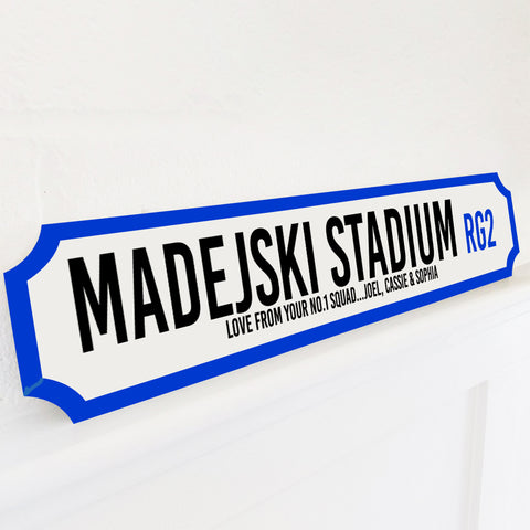 Personalised Football Stadium Street Sign Gift