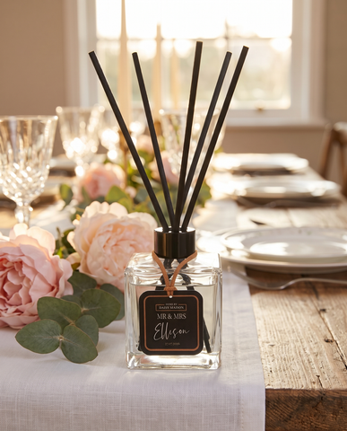 Personalised Mr & Mrs Reed Diffuser Gift — Wedding or Anniversary Present | Luxe fresh fragrance