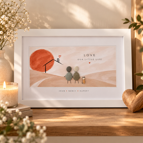 Personalised Family Pebble Picture Gift — Home | New Home, Unique Mother's Day, Christmas, Birthday Gift