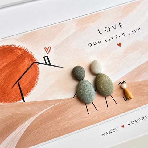 Personalised Family Pebble Picture Gift — Home | New Home, Unique Mother's Day, Christmas, Birthday Gift
