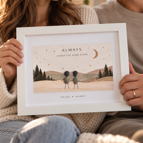 Personalised Family Pebble Picture Gift — Same Stars | Unique Mother's Day, Christmas, Birthday Gift