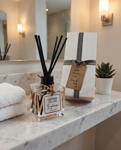 Personalised Mr & Mrs Reed Diffuser Gift — Wedding or Anniversary Present | Luxe fresh fragrance