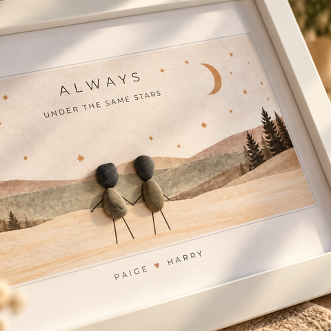 Personalised Family Pebble Picture Gift — Same Stars | Unique Mother's Day, Christmas, Birthday Gift