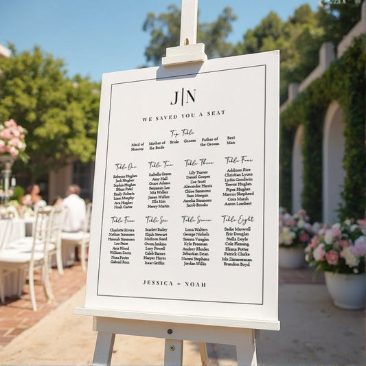 Tuscany Wedding Table Plan Board