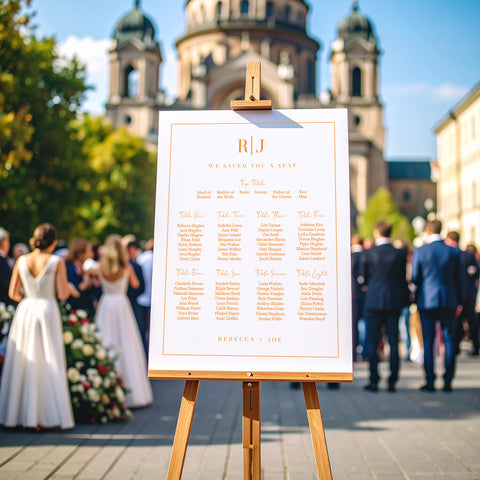 Tuscany Wedding Table Plan Board