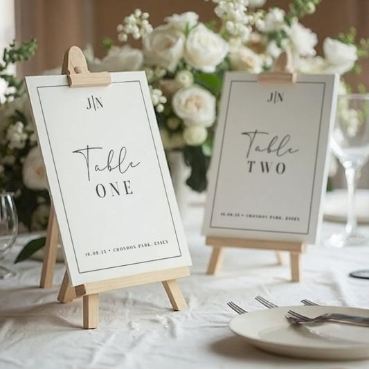 Tuscany A5 Wedding Table Names/Numbers