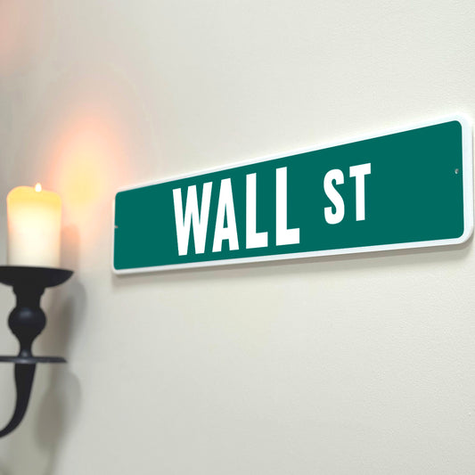 'Wall St' USA Street Sign