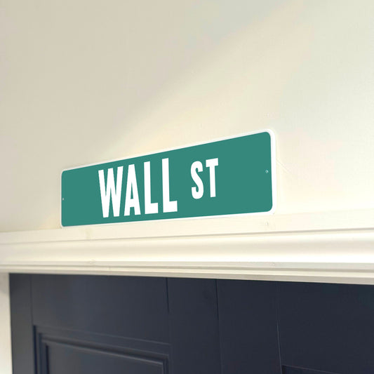 'Wall St' USA Street Sign