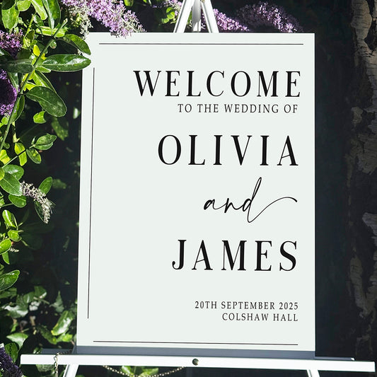 Riviera Wedding Welcome Board