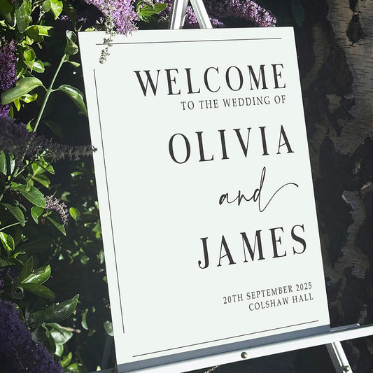 Riviera Wedding Welcome Board