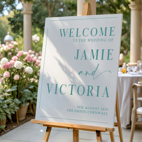 Wedding Welcome Board Riviera