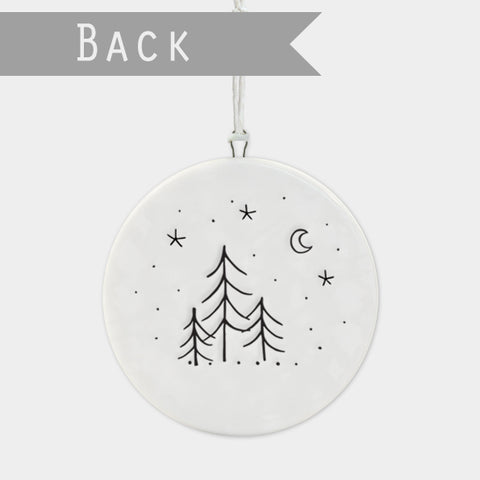 Porcelain Christmas Bauble - Winter Wonderland